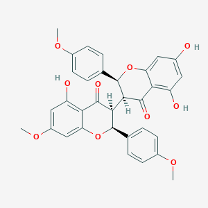 (2S,3S)-5,7-dihydroxy-3-[(2S,3S)-5-hydroxy-7-methoxy-2-(4-methoxyphenyl)-4-oxo-2,3-dihydrochromen-3-yl]-2-(4-methoxyphenyl)-2,3-dihydrochromen-4-one