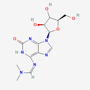 N'-[9-[(2R,3S,5R)-3,4-dihydroxy-5-(hydroxymethyl)oxolan-2-yl]-2-oxo-1H-purin-6-yl]-N,N-dimethylmethanimidamide