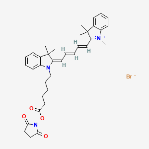 molecular formula C36H42BrN3O4 B12390118 Cyanine5 NHS ester (bromide) 