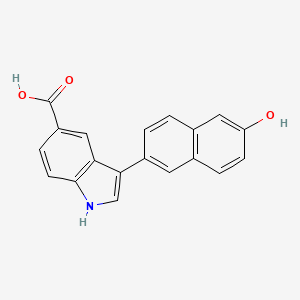 3-(6-hydroxynaphthalen-2-yl)-1H-indole-5-carboxylic acid