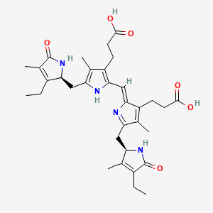 molecular formula C33H42N4O6 B1239017 (4S,10Z,16R)-phycourobilin 