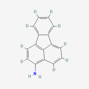 molecular formula C16H11N B12390172 1,2,4,5,6,7,8,9,10-Nonadeuteriofluoranthen-3-amine 