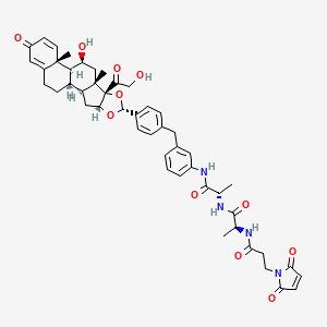 molecular formula C48H54N4O11 B12390173 Glucocorticoid receptor agonist-1 Ala-Ala-Mal 