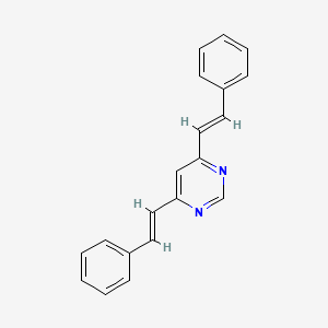 molecular formula C20H16N2 B1239026 4,6-Distyrylpyrimidine 