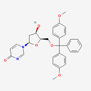 molecular formula C30H30N2O6 B12390262 1-[(2R,4R,5R)-5-[[bis(4-methoxyphenyl)-phenylmethoxy]methyl]-4-hydroxyoxolan-2-yl]pyrimidin-4-one 