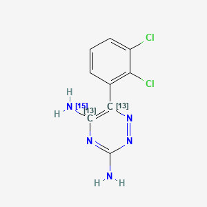 molecular formula C9H7Cl2N5 B12390266 Lamotrigine-13C2,15N 