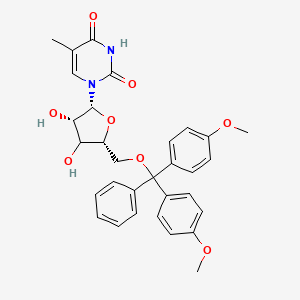 molecular formula C31H32N2O8 B12390280 1-[(2R,3S,5R)-5-[[bis(4-methoxyphenyl)-phenylmethoxy]methyl]-3,4-dihydroxyoxolan-2-yl]-5-methylpyrimidine-2,4-dione 