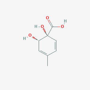 molecular formula C8H10O4 B1239032 (1R,6S)-1,6-dihydroxy-4-methylcyclohexa-2,4-diene-1-carboxylic acid 