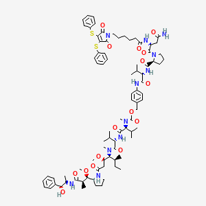 molecular formula C83H115N11O16S2 B12390343 diSPhMC-Asn-Pro-Val-PABC-MMAE 