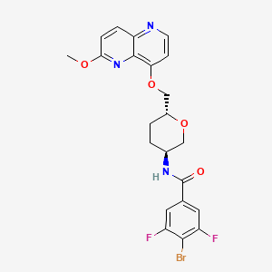 molecular formula C22H20BrF2N3O4 B12390361 Anti-MRSA agent 7 