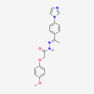 N-[(E)-1-(4-imidazol-1-ylphenyl)ethylideneamino]-2-(4-methoxyphenoxy)acetamide