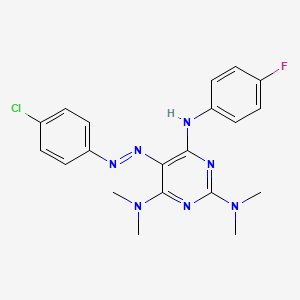 molecular formula C20H21ClFN7 B12390376 Chitinase-IN-5 