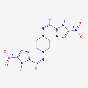 (Z)-1-(1-methyl-5-nitroimidazol-2-yl)-N-[4-[(Z)-(1-methyl-5-nitroimidazol-2-yl)methylideneamino]piperazin-1-yl]methanimine
