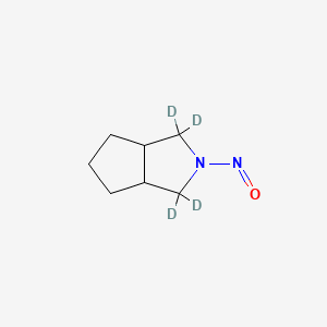 molecular formula C7H12N2O B12390429 N-Nitroso-3-azabicyclo[3.3.0]octane-d4 