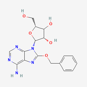 molecular formula C17H19N5O5 B12390434 (2R,3S,5R)-2-(6-amino-8-phenylmethoxypurin-9-yl)-5-(hydroxymethyl)oxolane-3,4-diol 