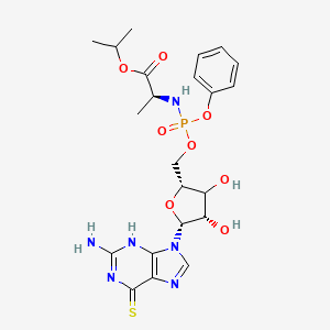 propan-2-yl (2S)-2-[[[(2R,4S,5R)-5-(2-amino-6-sulfanylidene-3H-purin-9-yl)-3,4-dihydroxyoxolan-2-yl]methoxy-phenoxyphosphoryl]amino]propanoate