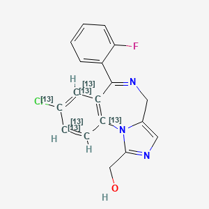 molecular formula C18H13ClFN3O B12390466 1'-Hydroxymidazolam-13C6 