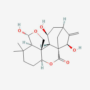 molecular formula C20H28O6 B12390480 (1S,4S,8R,9R,12S,13S,14S,16S,18R)-9,14,18-trihydroxy-7,7-dimethyl-17-methylidene-3,10-dioxapentacyclo[14.2.1.01,13.04,12.08,12]nonadecan-2-one 