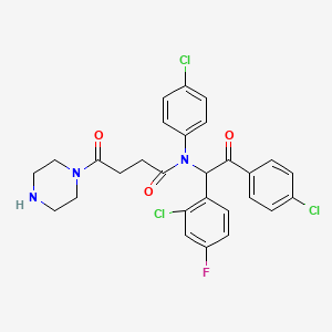 molecular formula C28H25Cl3FN3O3 B12390538 Mdmx/mdm2-IN-2 