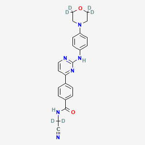 molecular formula C23H22N6O2 B12390555 Momelotinib-2,2,6,6-d6 