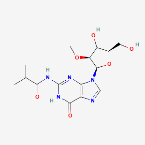 molecular formula C15H21N5O6 B12390569 N-[9-[(2R,3S,5R)-4-hydroxy-5-(hydroxymethyl)-3-methoxyoxolan-2-yl]-6-oxo-1H-purin-2-yl]-2-methylpropanamide 