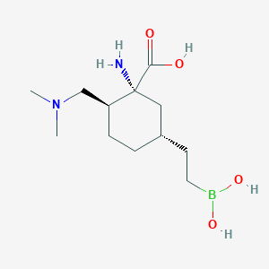 molecular formula C12H25BN2O4 B12390572 (1R,2S,5R)-1-amino-5-(2-boronoethyl)-2-[(dimethylamino)methyl]cyclohexane-1-carboxylic acid 