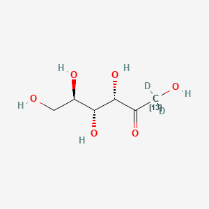 molecular formula C6H12O6 B12390603 D-Fructose-13C,d2-1 