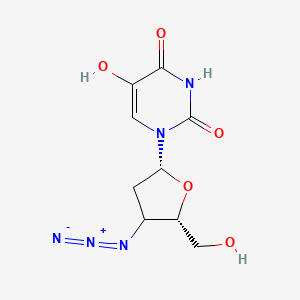 molecular formula C9H11N5O5 B12390618 1-[(2R,5S)-4-azido-5-(hydroxymethyl)oxolan-2-yl]-5-hydroxypyrimidine-2,4-dione 