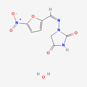 molecular formula C8H8N4O6 B1239065 Nitrofurantoin [monohydrate] 