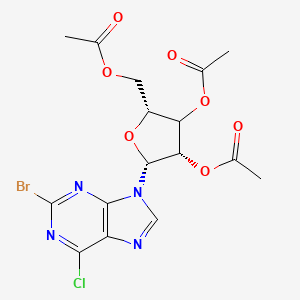 2-Bromo-6-chloro-9-(2,3,5-tri-O-acetyl-|A-D-ribofuranosyl)-9H-purine