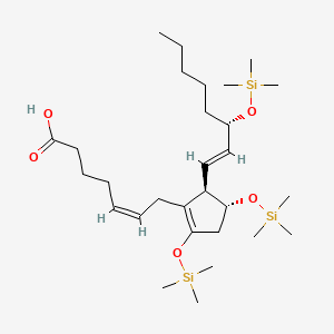 molecular formula C29H56O5Si3 B1239070 9-Enol-prostaglandin E2 methyl ester trimethylsilyl ether CAS No. 90293-03-1
