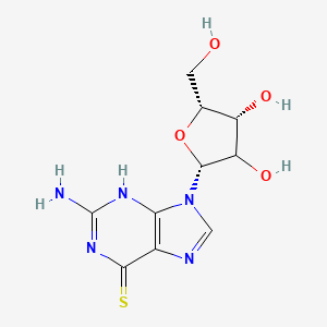 molecular formula C10H13N5O4S B12390704 2-Amino-6-mercapto-9(beta-D-ribofuranosyl)purine 