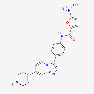 5-nitro-N-[4-[7-(1,2,3,6-tetrahydropyridin-4-yl)imidazo[1,2-a]pyridin-3-yl]phenyl]furan-2-carboxamide