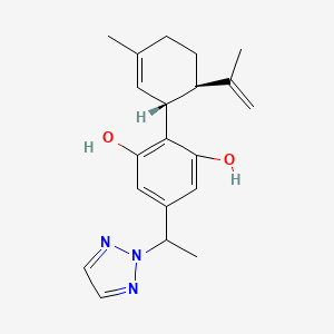 molecular formula C20H25N3O2 B12390803 (1'R,2'R)-4-(1-(2H-1,2,3-Triazol-2-yl)ethyl)-5'-methyl-2'-(prop-1-en-2-yl)-1',2',3',4'-tetrahydro-[1,1'-biphenyl]-2,6-diol 