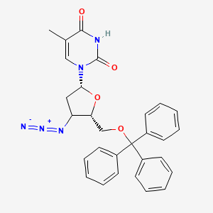 molecular formula C29H27N5O4 B12390828 1-(3-|A-Azido-2,3-dideoxy-5-O-trityl-D-threopenta-furanosyl)thymine 