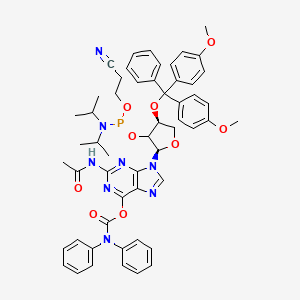 [2-acetamido-9-[(2R,4S)-4-[bis(4-methoxyphenyl)-phenylmethoxy]-3-[2-cyanoethoxy-[di(propan-2-yl)amino]phosphanyl]oxyoxolan-2-yl]purin-6-yl] N,N-diphenylcarbamate