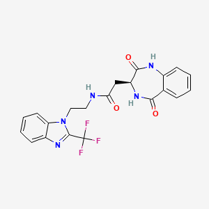 molecular formula C21H18F3N5O3 B12390861 Tubulin polymerization-IN-52 