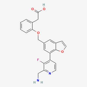 molecular formula C23H19FN2O4 B12390862 Pelecopan CAS No. 2378380-49-3