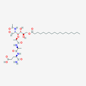 (4R)-4-[[(2S)-2-[[(2R)-2-[(2R,3R,4R,5R)-2-acetamido-4,5-dihydroxy-6-octadecanoyloxy-1-oxohexan-3-yl]oxypropanoyl]amino]propanoyl]amino]-5-amino-5-oxopentanoic acid