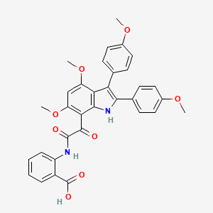 molecular formula C33H28N2O8 B12390883 Antibacterial agent 81 