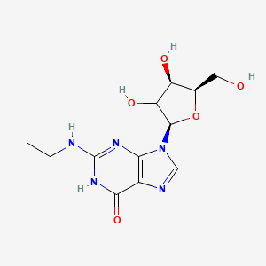 9-[(2R,4R,5R)-3,4-dihydroxy-5-(hydroxymethyl)oxolan-2-yl]-2-(ethylamino)-1H-purin-6-one