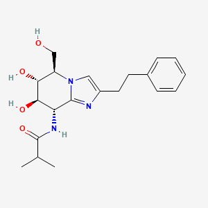 N-[(5R,6R,7R,8S)-5,6,7,8-tetrahydro-6,7-dihydroxy-5-(hydroxymethyl)-2-(2-phenylethyl)imidazo[1,2-a]pyridin-8-yl]-isobutyramide