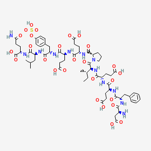 molecular formula C64H90N12O27S B12390937 Hirudin (55-65) (sulfated) 