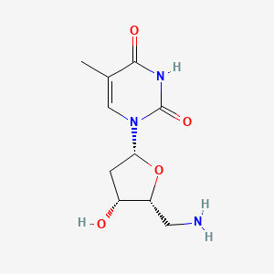 1-[(2R,4R,5R)-5-(aminomethyl)-4-hydroxyoxolan-2-yl]-5-methylpyrimidine-2,4-dione