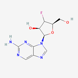 molecular formula C10H12FN5O3 B12390971 9-(3-Deoxy-3-fluoro-|A-D-ribofuranosyl)-9H-purin-2-amine 