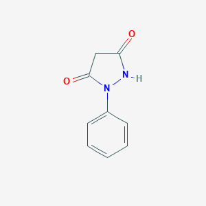 molecular formula C9H8N2O2 B012391 1-Phenylpyrazolidine-3,5-dione CAS No. 19933-22-3