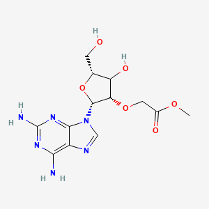 methyl 2-[(2R,3S,5R)-2-(2,6-diaminopurin-9-yl)-4-hydroxy-5-(hydroxymethyl)oxolan-3-yl]oxyacetate