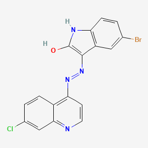 molecular formula C17H10BrClN4O B12391092 Antileishmanial agent-13 