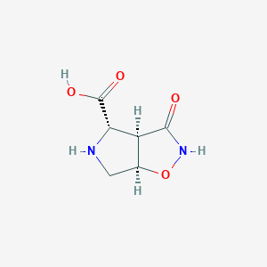 molecular formula C6H8N2O4 B12391126 (3aR,4S,6aR)-3-oxo-4,5,6,6a-tetrahydro-3aH-pyrrolo[3,4-d][1,2]oxazole-4-carboxylic acid 