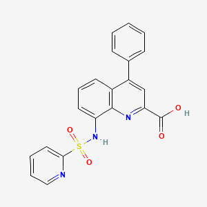 molecular formula C21H15N3O4S B12391175 4-Phenyl-8-(pyridin-2-ylsulfonylamino)quinoline-2-carboxylic acid 